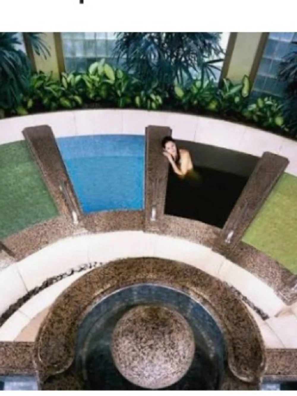 Spa grande bath products clouds waterfall streams rainforest ocean
